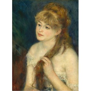 Grafika (01896) - Pierre-Auguste Renoir: "Young Woman Braiding Her Hair, 1876" - 300 pezzi