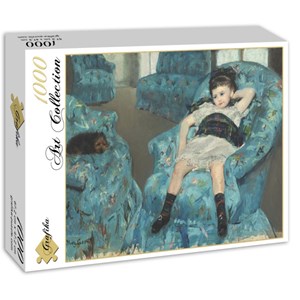 Grafika (00232) - Mary Cassatt: "Little Girl in a Blue Armchair, 1878" - 1000 pezzi