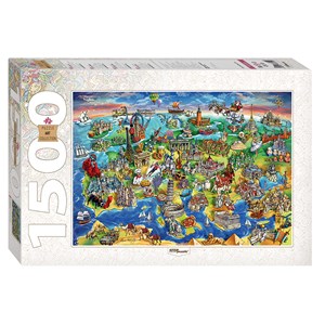 Step Puzzle (83059) - "Attractions of Europe" - 1500 pezzi