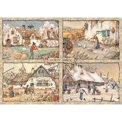 Jumbo (17093) - Anton Pieck: "4 Seasons" - 1000 pezzi