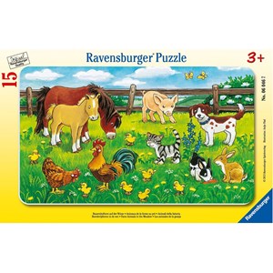 Ravensburger (06046) - "Farm Animals in The Meadow" - 15 pezzi