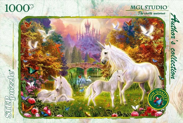 Step Puzzle (79510) - "The Castle and the Unicorns" - 1000 pezzi