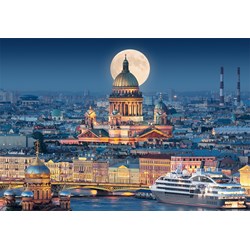 Castorland (C-103447) - "Fullmoon over St. Isaac's Cathedral, Saint Petersburg" - 1000 pezzi