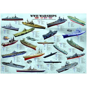Eurographics (8000-0133) - "WWII Warships" - 1000 pezzi