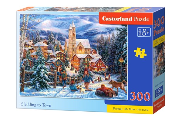 Castorland (B-030194) - "Sledding to Town" - 300 pezzi