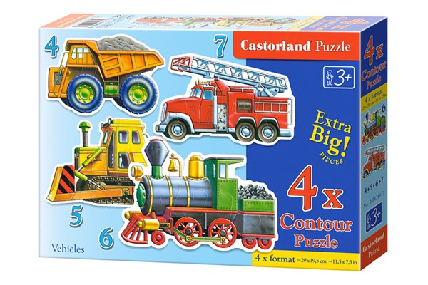 Castorland (B-04256) - "Vehicles" - 4 5 6 7 pezzi