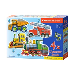 Castorland (B-04256) - "Vehicles" - 4 5 6 7 pezzi