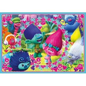 Clementoni (20138) - "Trolls, Velvet Puzzle" - 60 pezzi
