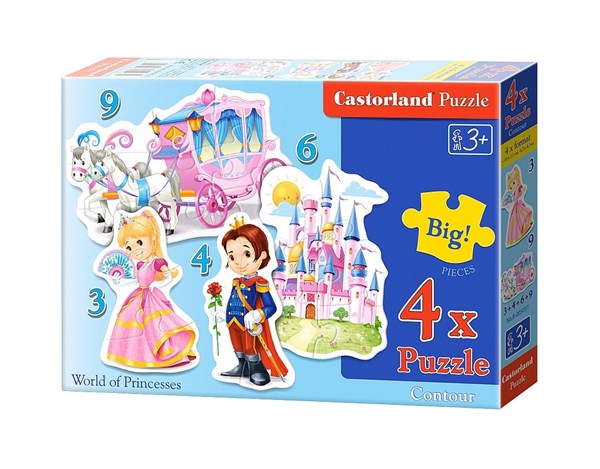 Castorland (B-005031) - "World of Princesses" - 3 4 6 9 pezzi