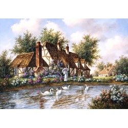 Grafika (T-00504) - Dennis Lewan: "Admiring The Swans" - 1000 pezzi