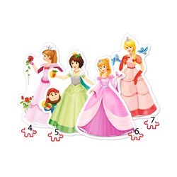 Castorland (B-04409) - "Pretty Princesses" - 4 5 6 7 pezzi