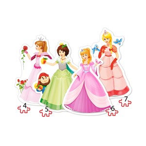 Castorland (B-04409) - "Pretty Princesses" - 4 5 6 7 pezzi