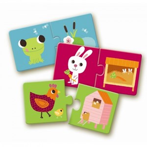 Djeco (08164) - "Animals Homes Duo" - 2 pezzi