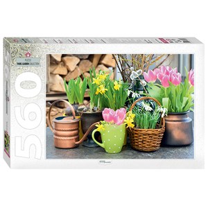 Step Puzzle (78097) - "Spring Flowers" - 560 pezzi
