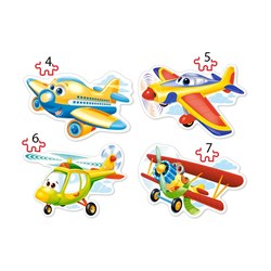 Castorland (B-04447) - "Planes" - 4 5 6 7 pezzi
