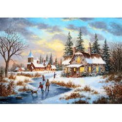 Grafika (T-00519) - Dennis Lewan: "A Mid-Winter's Eve" - 1000 pezzi