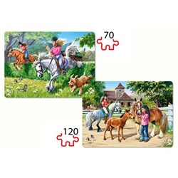 Castorland (С-021062) - "Horse Riding Lesson" - 70 120 pezzi