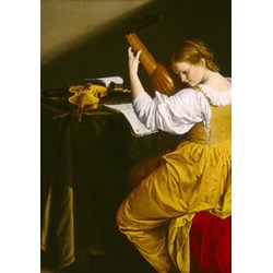 Grafika (01781) - Orazio Gentileschi: "The Lute Player, 1612-1620" - 1000 pezzi