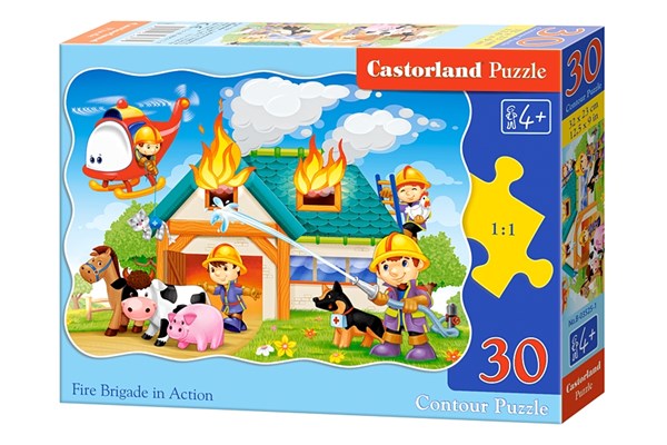 Castorland (B-03525) - "Fire Brigade in Action" - 30 pezzi