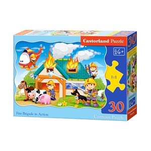 Castorland (B-03525) - "Fire Brigade in Action" - 30 pezzi