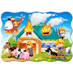 Castorland (B-03525) - "Fire Brigade in Action" - 30 pezzi