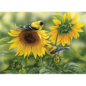 Cobble Hill (51818) - Rosemary Millette: "Sunflowers and Goldfinches" - 1000 pezzi