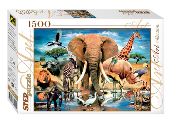 Step Puzzle (83042) - "World of Animals" - 1500 pezzi