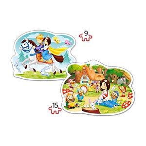 Castorland (B-020041) - "Snow White and the Seven Dwarfs" - 9 15 pezzi