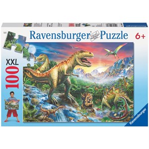 Ravensburger (10665) - "The time of the Dinosaurs" - 100 pezzi