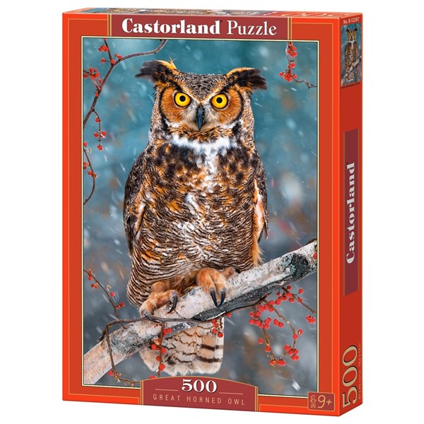 Castorland (B-52387) - "Great Horned Owl" - 500 pezzi