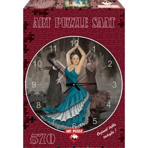 Art Puzzle (4139) - "Flamenco + Clock" - 570 pezzi