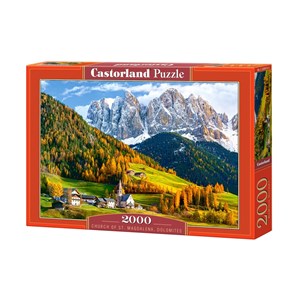 Castorland (C-200610) - "Church of St. Magdalena, Dolomites" - 2000 pezzi