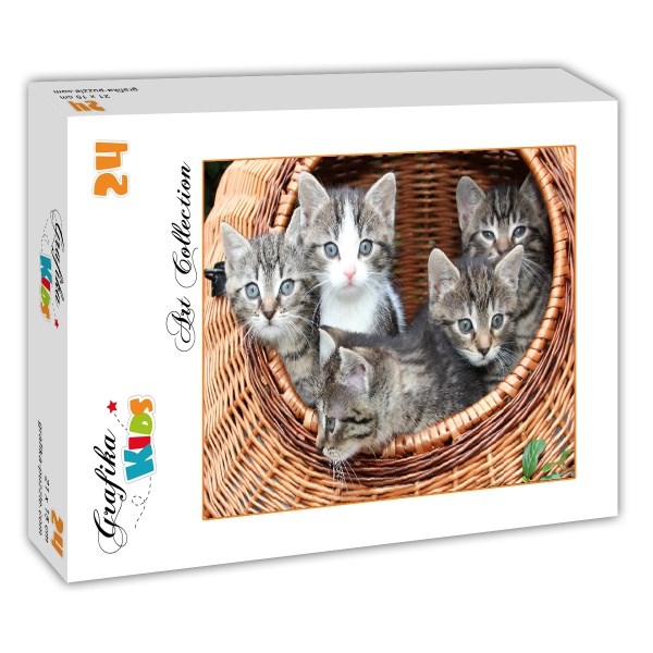 Grafika Kids (00522) - "Kittens in a Basket" - 24 pezzi
