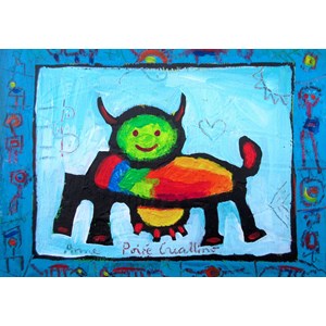 Grafika (02467) - Anne Poire, Patrick Guallino: "Vache Radieusement Arc-en-ciel" - 1000 pezzi