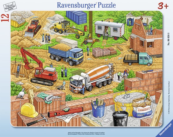Ravensburger (06058) - "Work at the Construction Site" - 12 pezzi