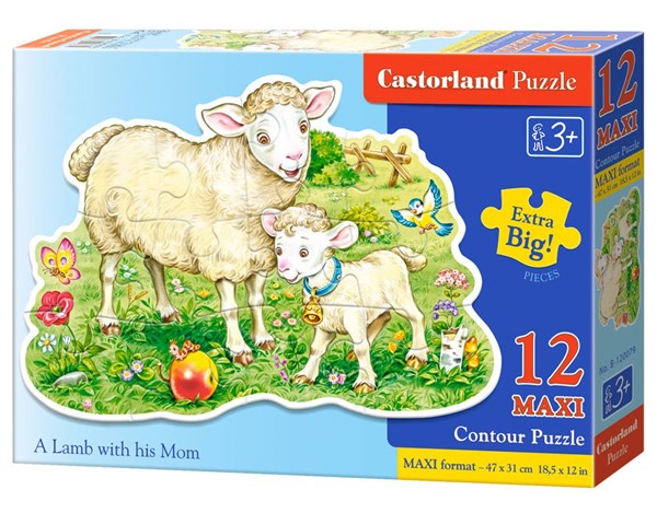 Castorland (B-120079) - "A Lamb with his Mom" - 12 pezzi