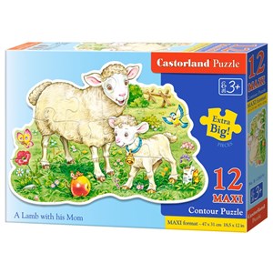 Castorland (B-120079) - "A Lamb with his Mom" - 12 pezzi