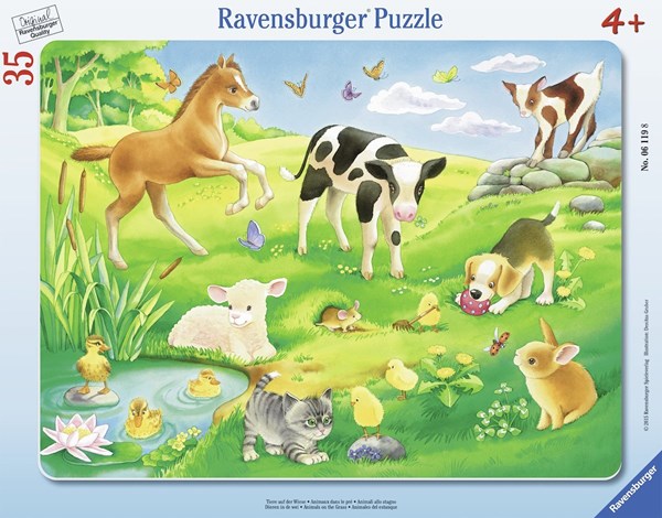 Ravensburger (06119) - "Animals on the Meadow" - 35 pezzi