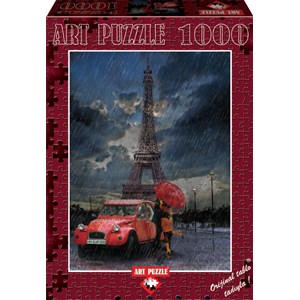 Art Puzzle (4407) - "Eiffel, Rain and Love" - 1000 pezzi