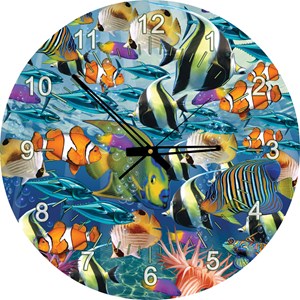 Art Puzzle (4292) - "Tropical Fish Clock" - 570 pezzi