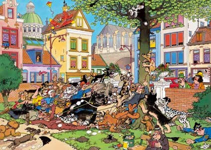 Jumbo (17277) - Jan van Haasteren: "Get the Cat!" - 500 pezzi