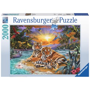 Ravensburger (16624) - "Tiger Family at Sunset" - 2000 pezzi