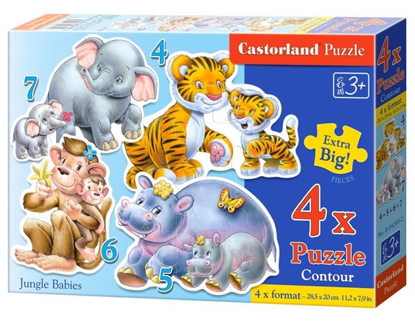 Castorland (B-04249) - "Babies of the jungle" - 4 5 6 7 pezzi