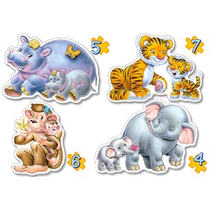 Castorland (B-04249) - "Babies of the jungle" - 4 5 6 7 pezzi