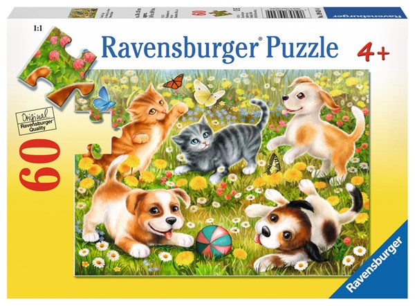 Ravensburger (09624) - "Cats & Dogs" - 60 pezzi