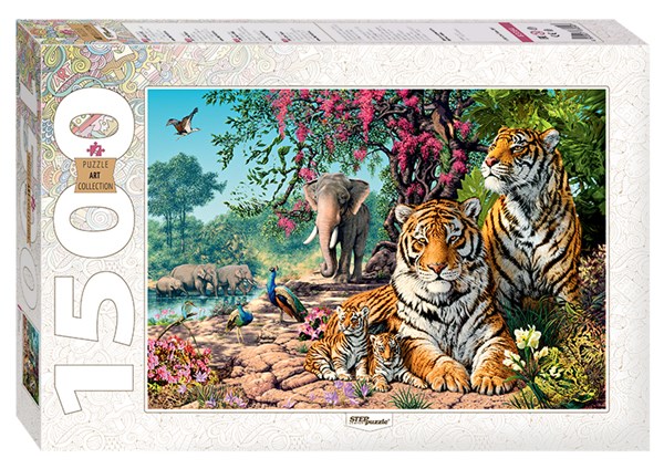 Step Puzzle (83054) - "Tigers" - 1500 pezzi