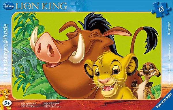 Ravensburger (06008) - "The Lion King, Simba the Lion Cub" - 15 pezzi