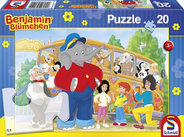 Schmidt Spiele (56049) - "Benjamin The Elephant, Trip to the Zoo" - 20 pezzi