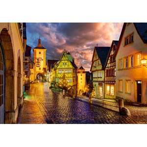 Castorland (C-103461) - "Rothenburg at Night" - 1000 pezzi