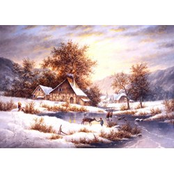 Grafika (T-00503) - Dennis Lewan: "Amber Sky Of Winter" - 1000 pezzi